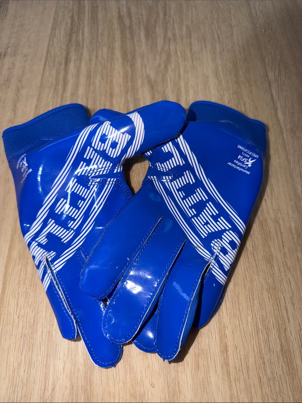 Battle  Men's Blue Sports football Gloves
